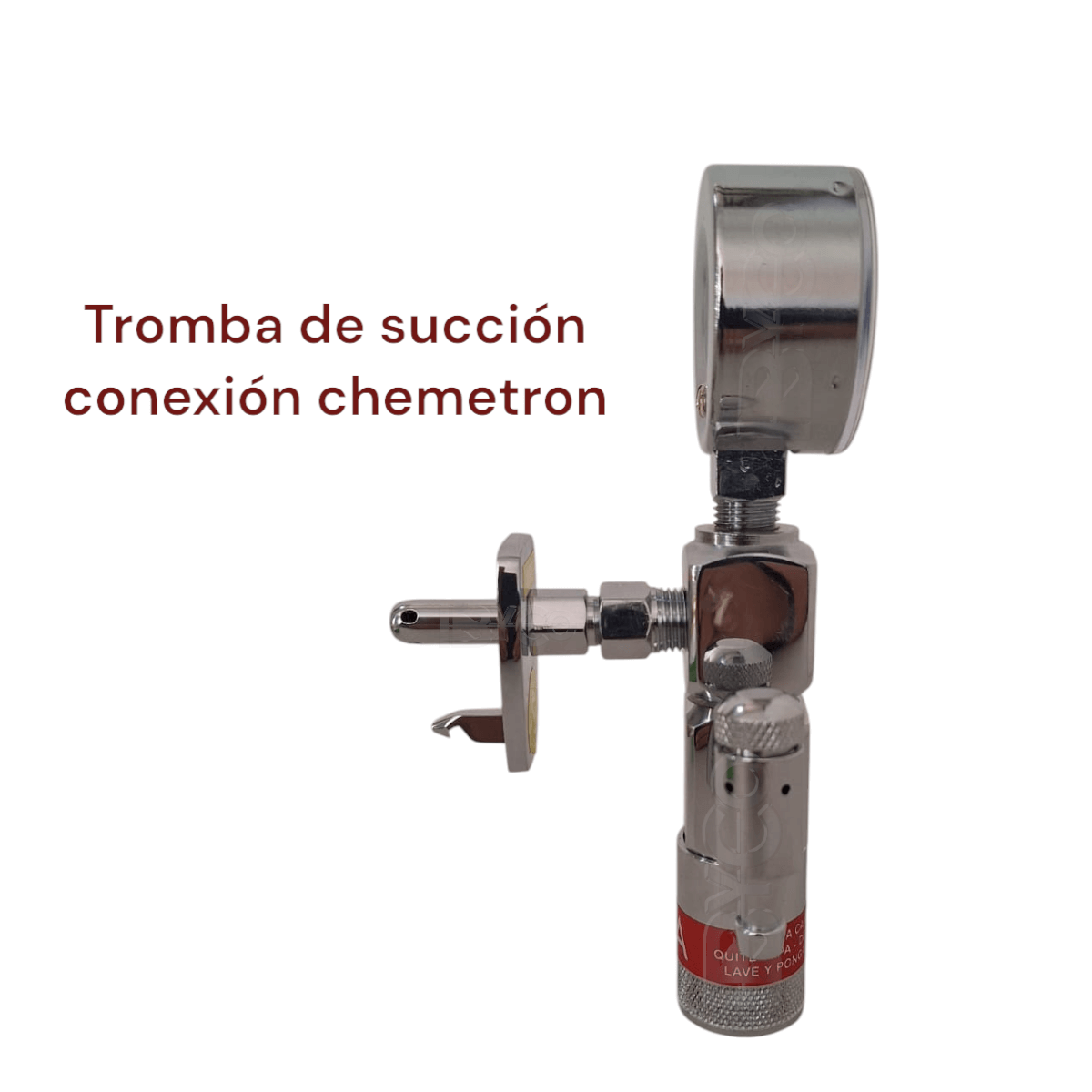 Tromba de succión con manómetro chemetrón